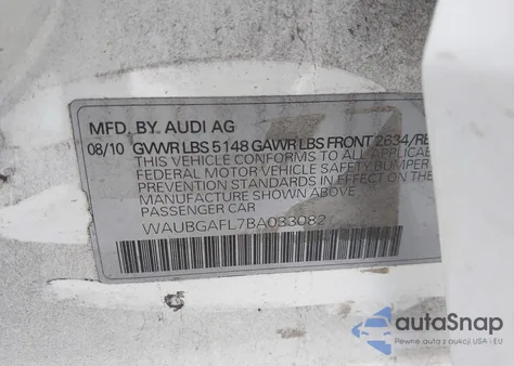 2011 Audi S4 3.0 Premium Plus from USA, damaged, VIN WAUBGAFL7BA033082